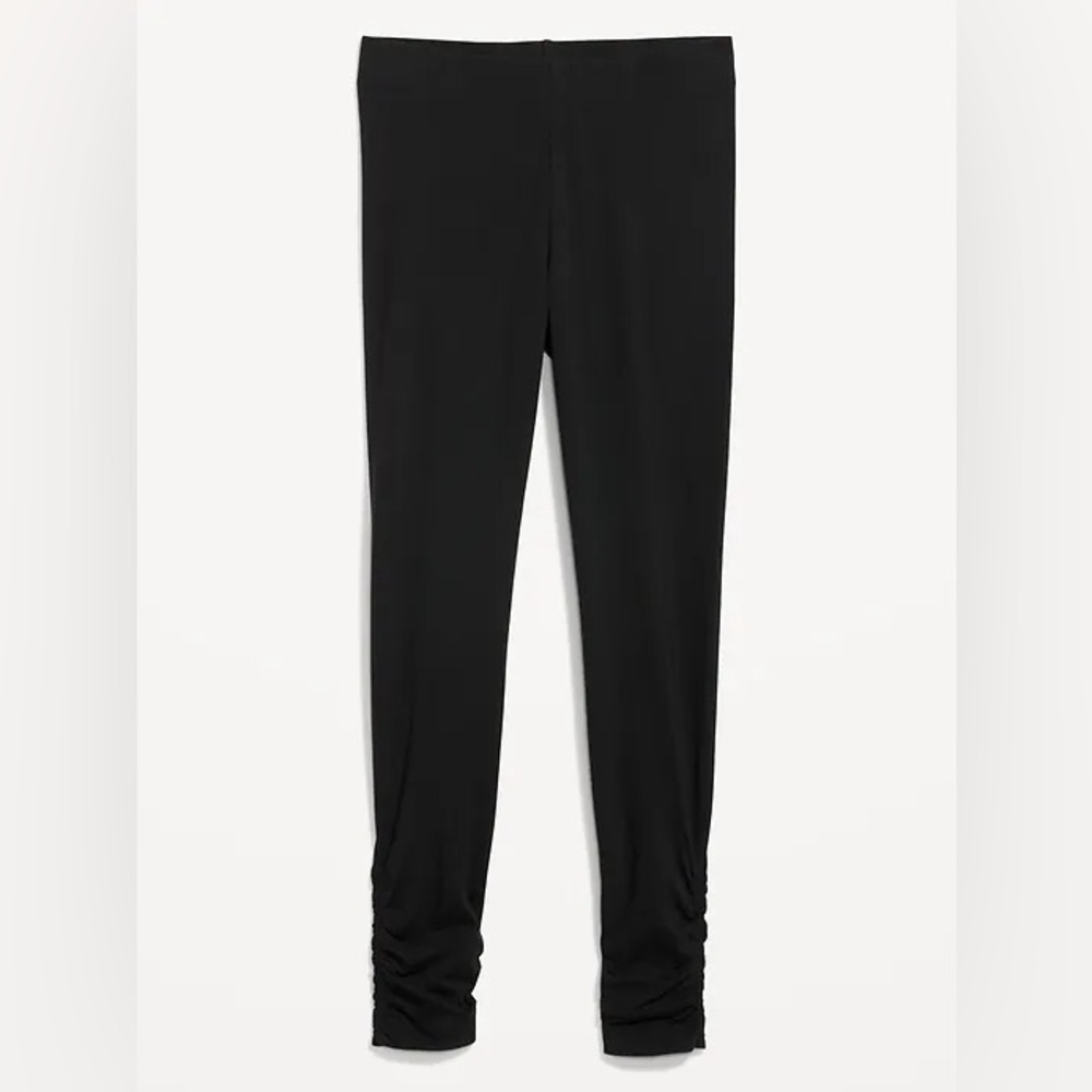 Old Navy High-Waisted Ruched Ankle-Length Leggings NWT